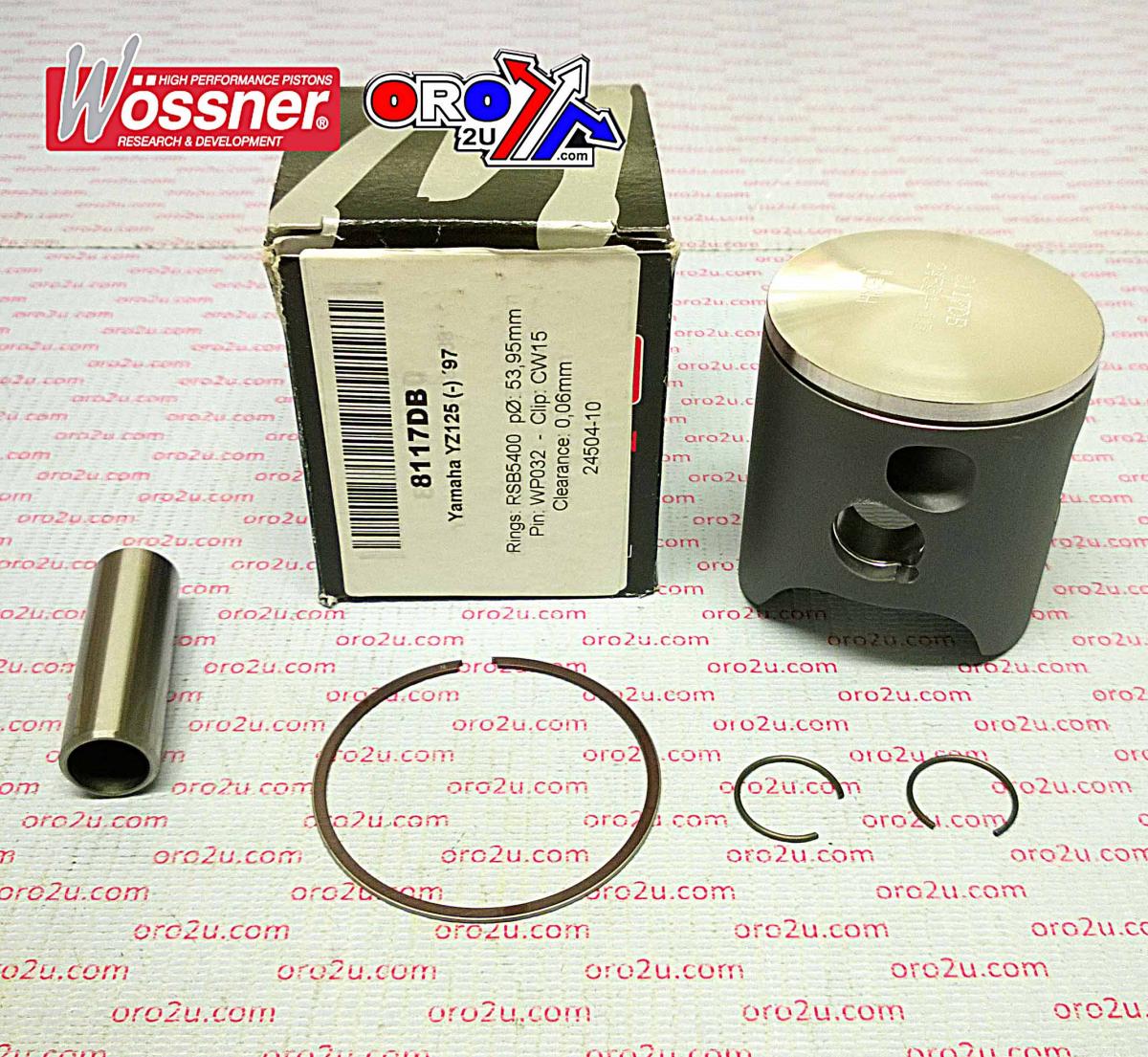 PISTON KIT 1997 YZ125 54.00, WOSSNER 8117DA YAMAHA MX 4XM-11631-30-A0