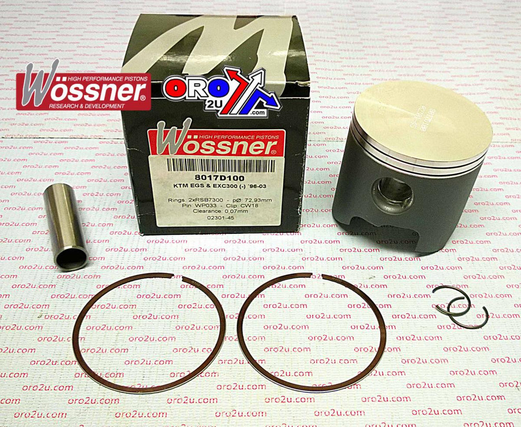 PISTON KIT 96-03 KTM300 72.00, WOSSNER 8017DA FORGED 54630307400