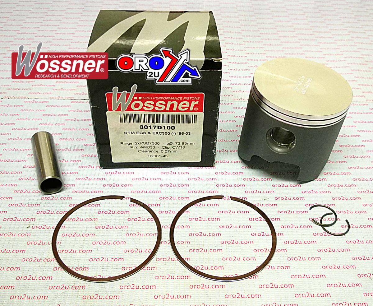 PISTON KIT 96-03 KTM300 72.00, WOSSNER 8017DB FORGED