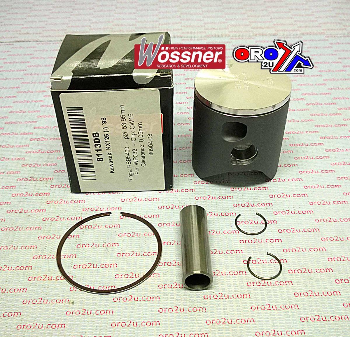 PISTON KIT 1998 KX125 56.00, WOSSNER 8113D200 KAWASAKI MX