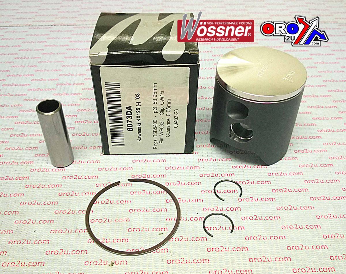 PISTON KIT 03 KX125 54.00 A, WOSSNER 8073DA KAWASAKI MX 13001-1634