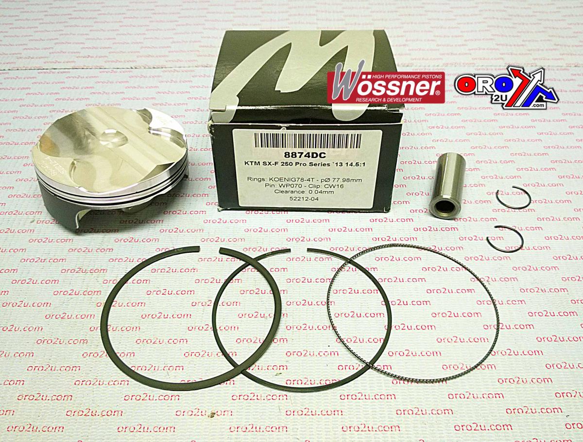 PISTON KIT 13-16 SXF250 78mm A WOSSNER 8874DA HC KTM 77730007100
