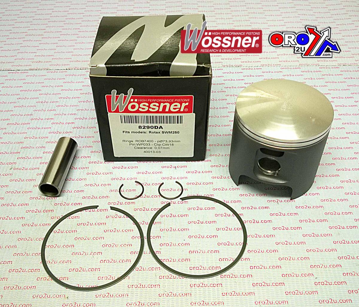 PISTON KIT ROTAX SWM250 74.00, WOSSNER 8290DA
