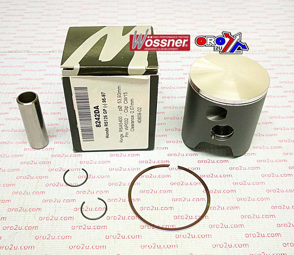 PISTON KIT 95-97 RS125 GP 54.0, FORGED WOSSNER 8242DB