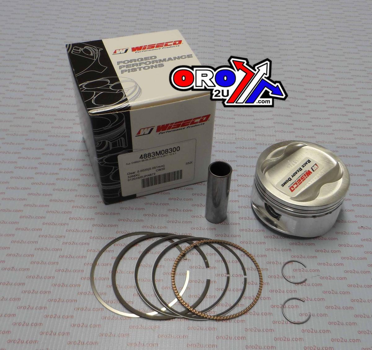 PISTON KIT SV650X 99-11 83.00, WISECO 4883M08300 ROAD SUZUKI