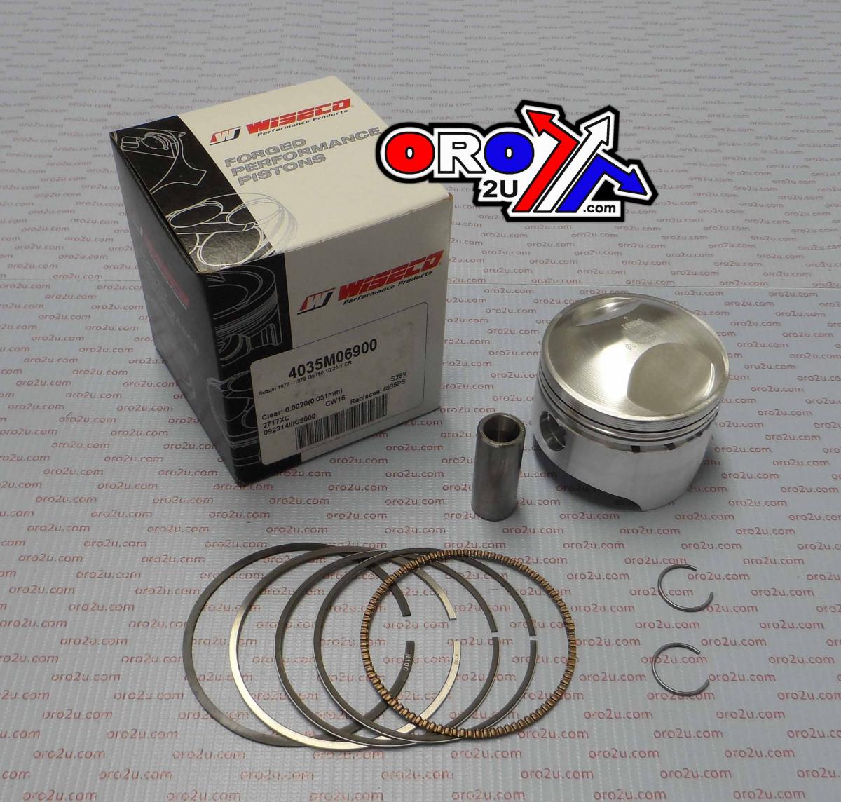 PISTON KIT GS750 77-79 69.00, WISECO 4035M06900 ROAD SUZUKI, *******BUILD ON DEMAND********