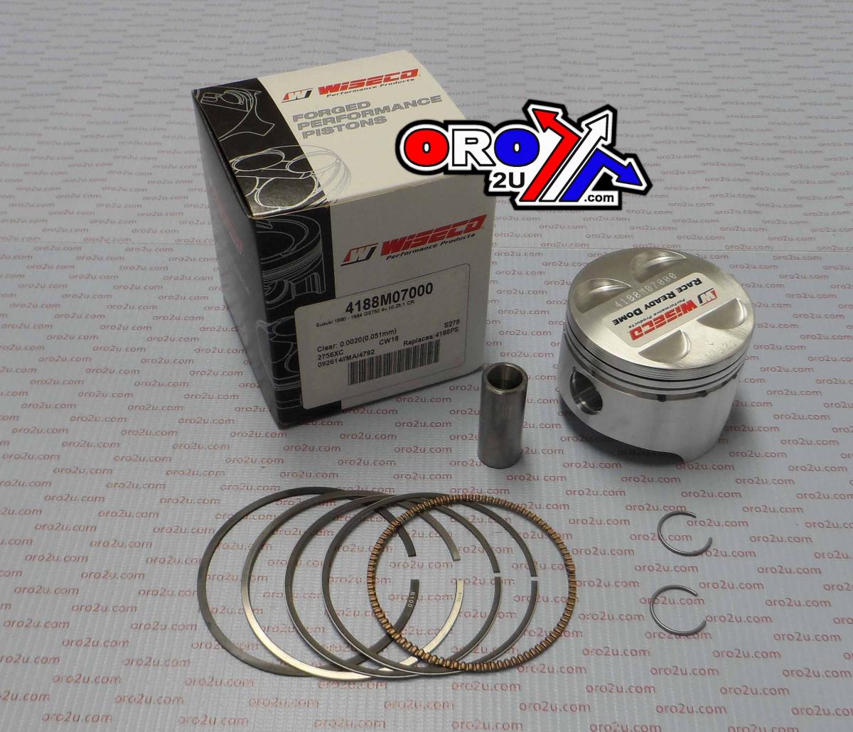 PISTON KIT GS750 80-84 70.00, WISECO 4188M07000 ROAD SUZUKI