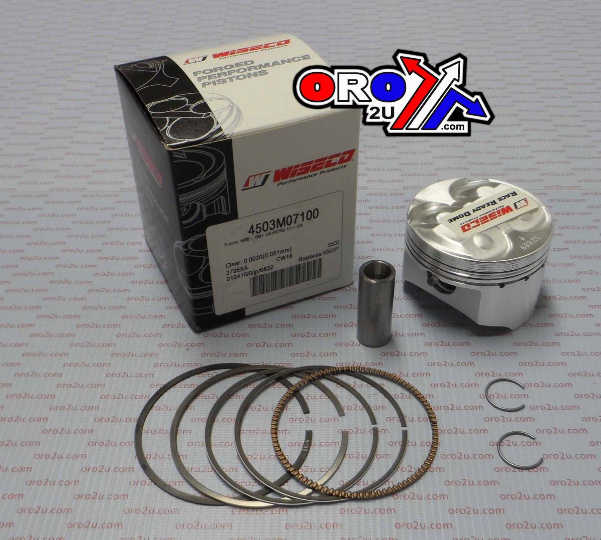 PISTON KIT GSXR750 90-91 71.00, WISECO 4503M07100 ROAD SUZUKI