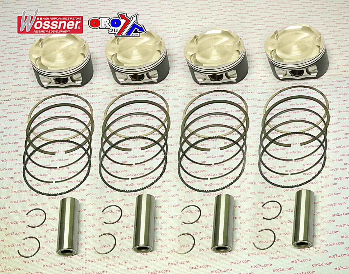 PISTON KIT 00-05 ZX12 KAW, WOSSNER K8779D200-4 ROAD, KAWASAKI