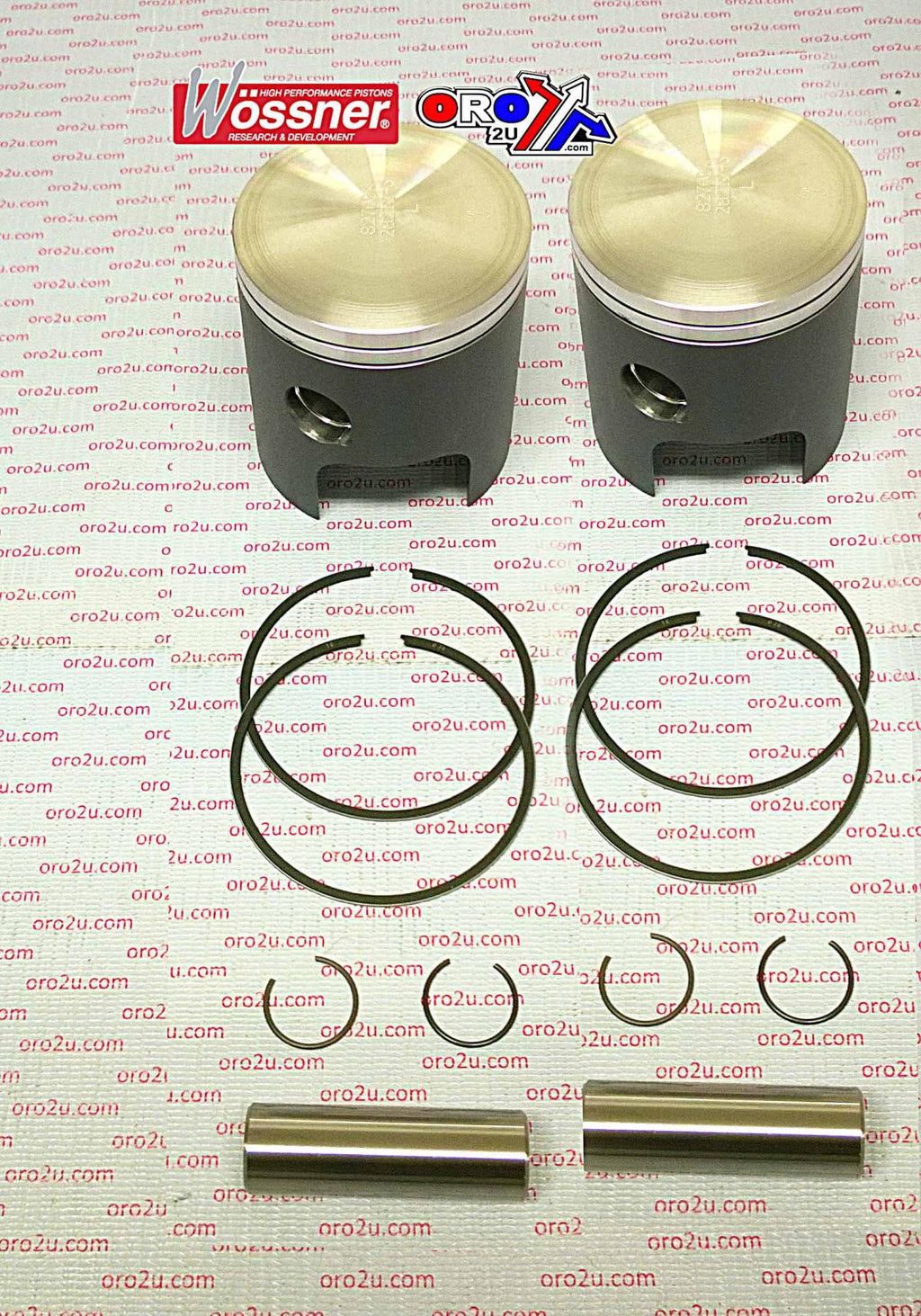 PISTON KIT SET/2 TWIN GT500, WOSSNER K8276D200-2 72.00mm