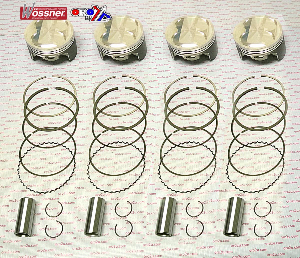 PISTON KIT SET/4 GSXR1100 83, WOSSNER K8530D500-4 SUZUKI, OVERSIZE 5.00mm / 1254cc