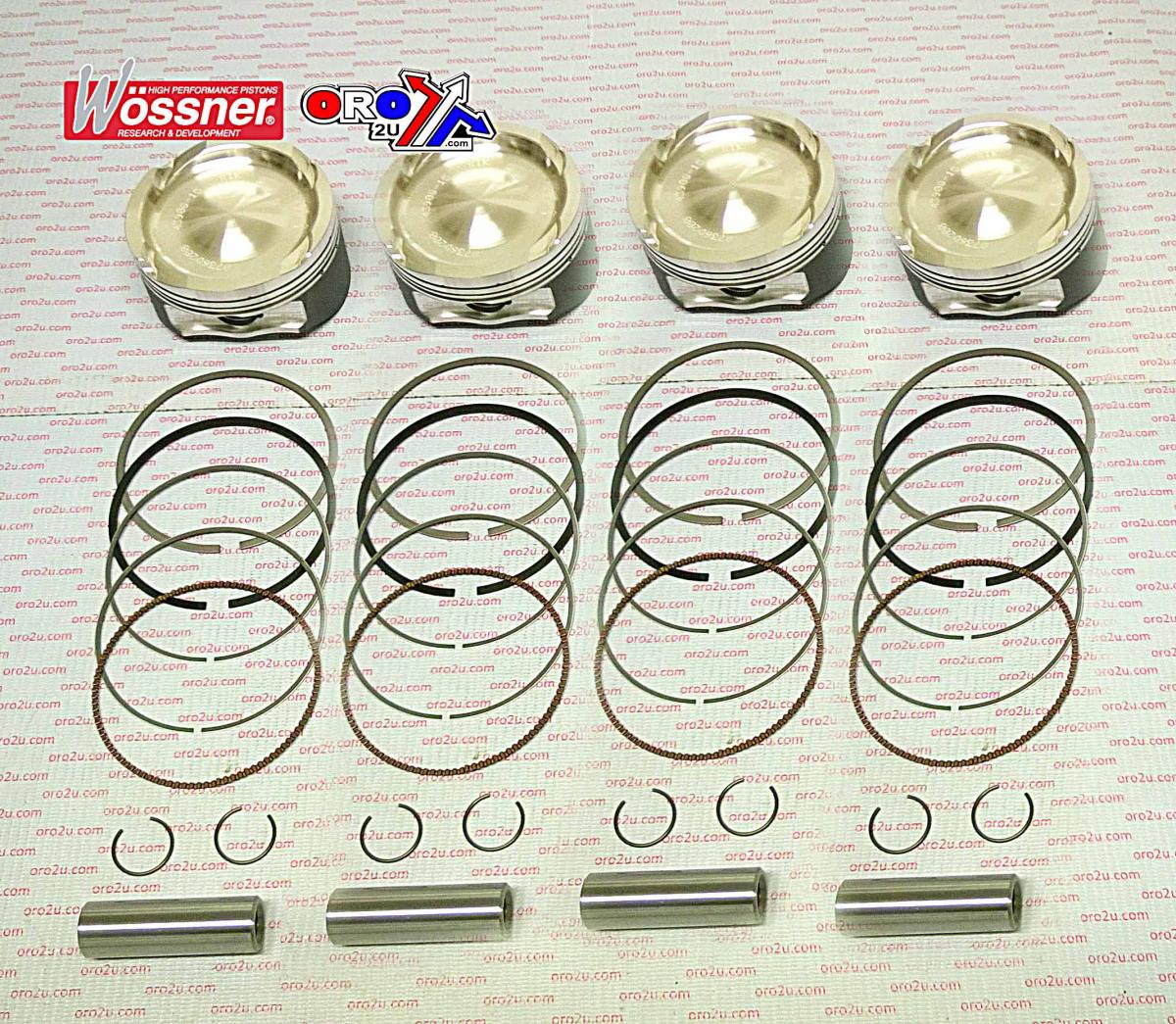PISTON KIT SET/4 HAYABUSA 83, WOSSNER K8736D200-4 SUZUKI, TURBO 2008-ON DISPL. 1406cc