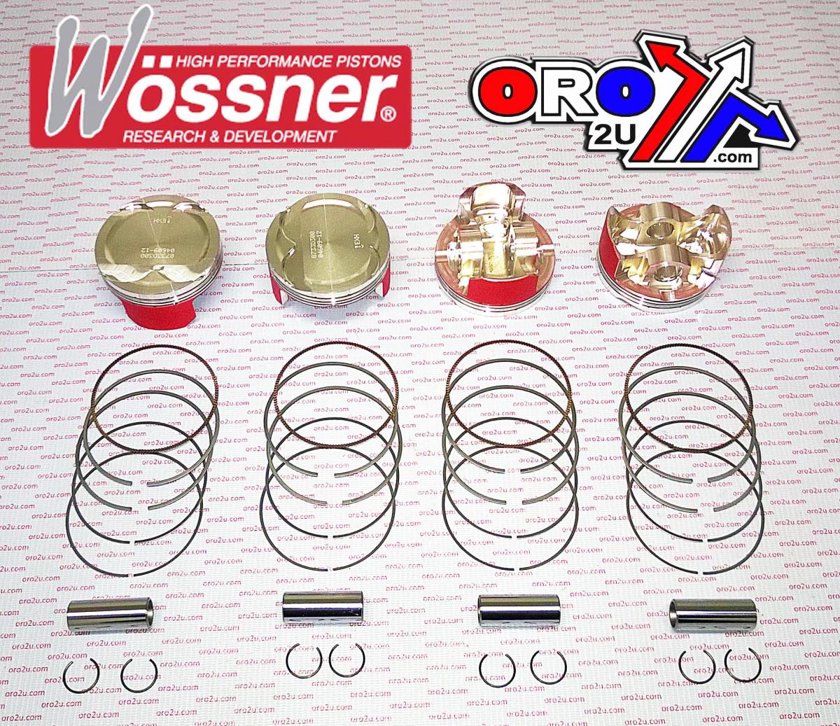 PISTON KIT SET/4 HAYABUSA 81 HC, WOSSNER K8730DA-4 SUZUKI, HC / 3-RING 99-07 DISP. 1299cc