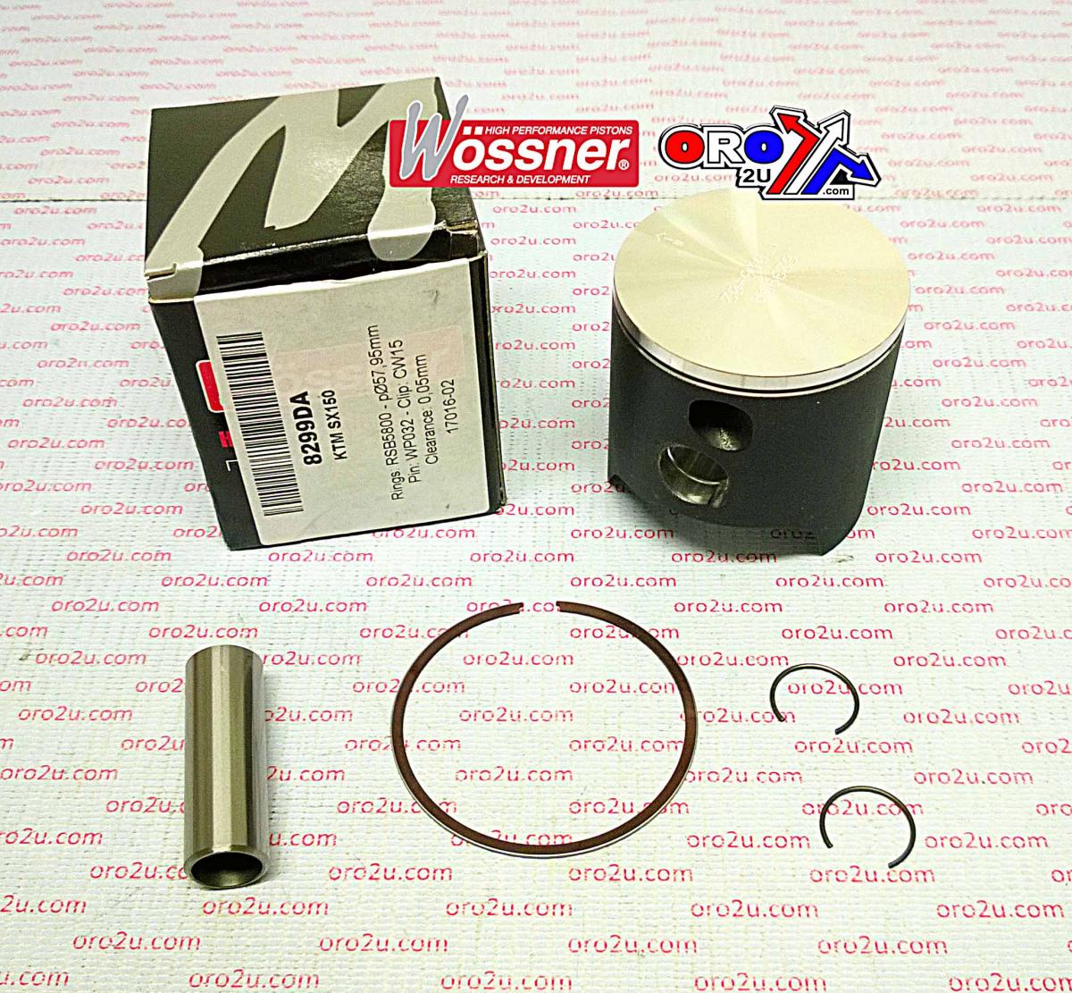 PISTON KIT 2016 KTM SX150 58 B, 8299DB WOSSNER