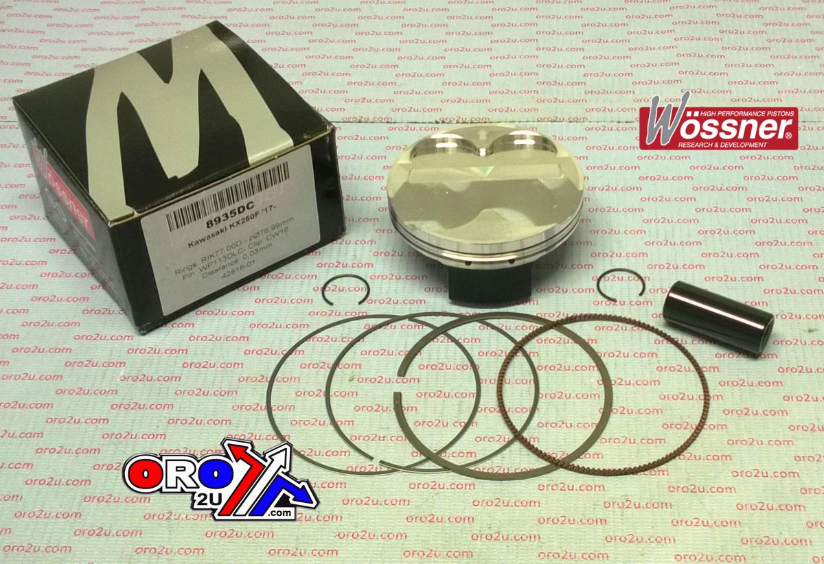 PISTON KIT KXF250 2017 77mm C, WOSSNER 8935DC HC 14.5:1
