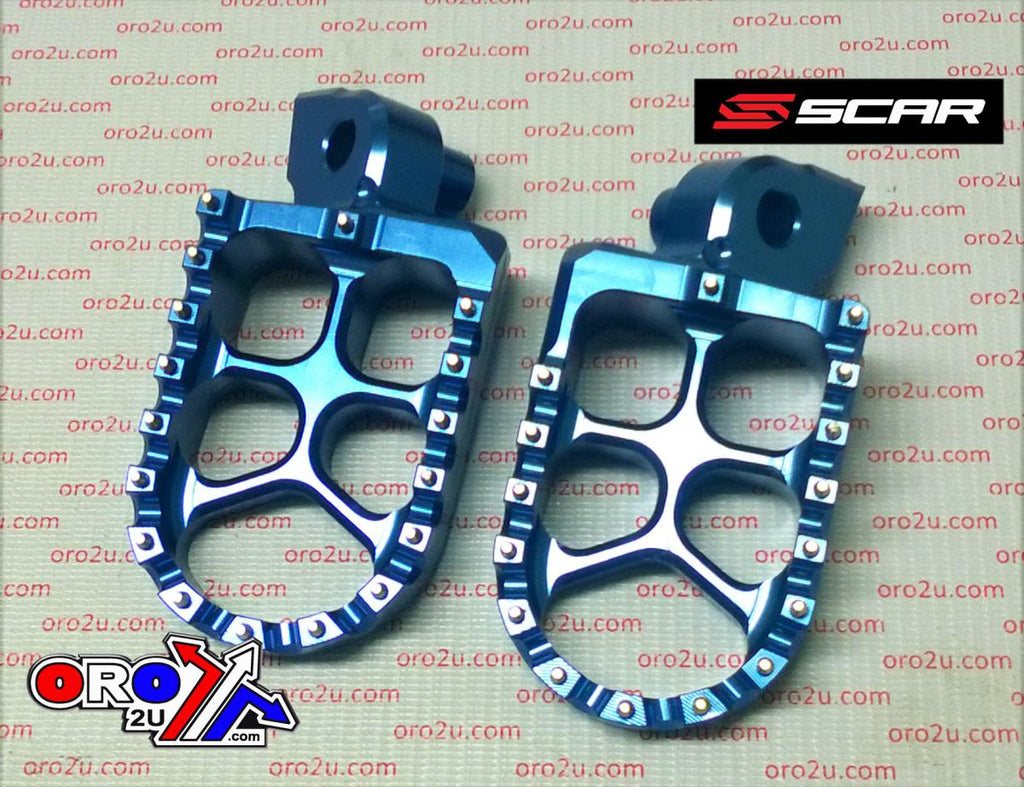 FOOT PEGS SCAR BLUE KTM, 57 ALUMINIUM BILLET S5510B