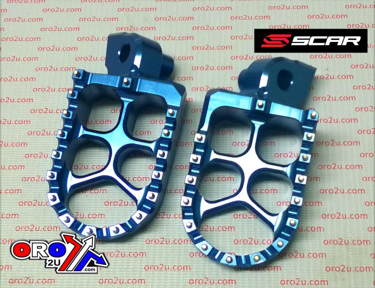 FOOT PEGS SCAR BLUE KTM, 57 ALUMINIUM BILLET S5510B