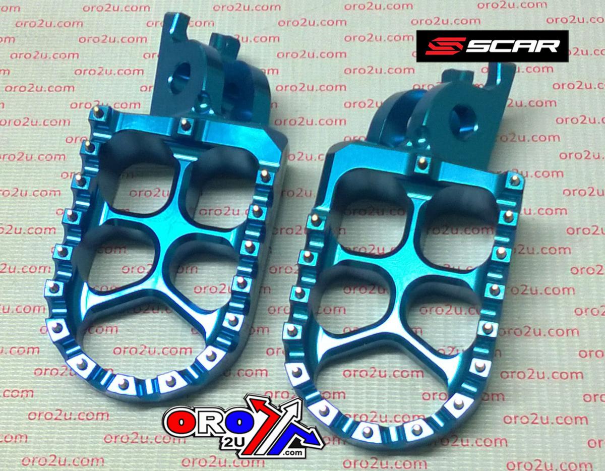 FOOT PEGS SCAR BLUE CRF/KXF, 57 ALUMINIUM BILLET S3515B