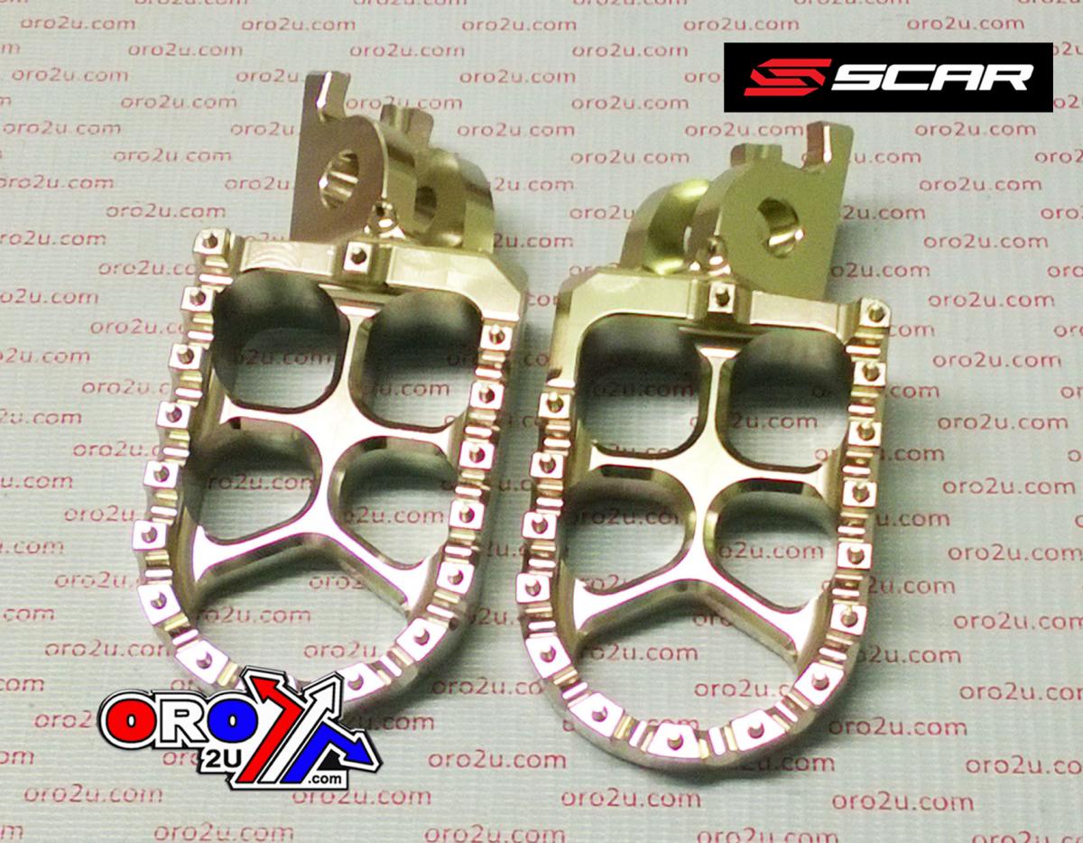 FOOT PEGS SCAR GREY CRF/KXF, 57 ALUMINIUM BILLET S3515, [Colour Titanium Grey]