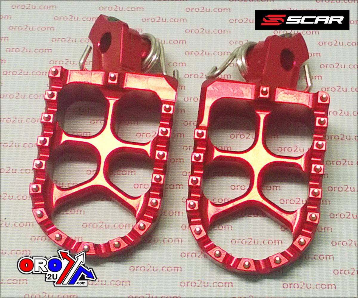 FOOT PEGS SCAR RED RM-Z, 57 ALUMINIUM BILLET S4513R