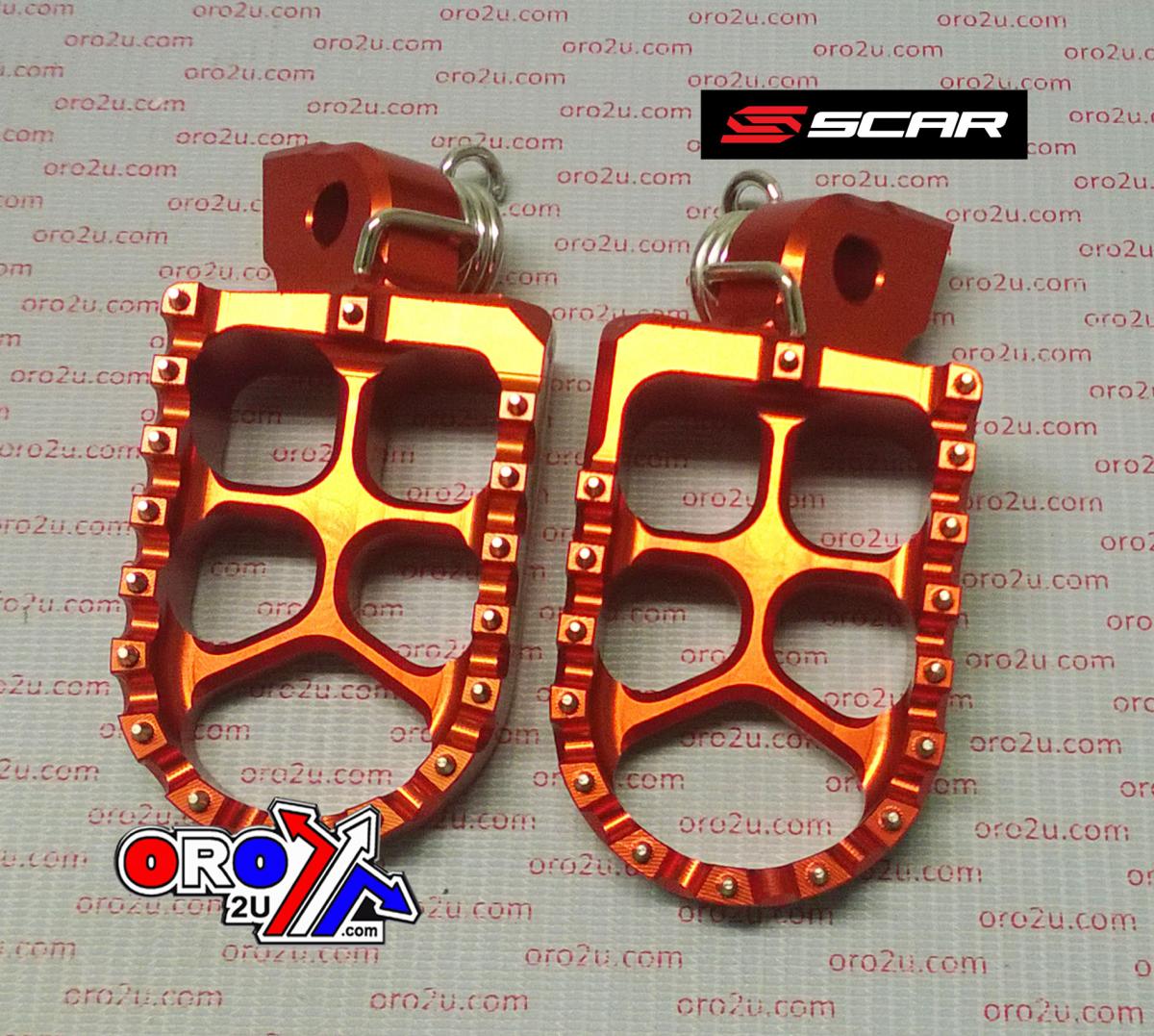 FOOT PEGS SCAR ORANGE KTM, 57 ALUMINIUM BILLET S5511OR