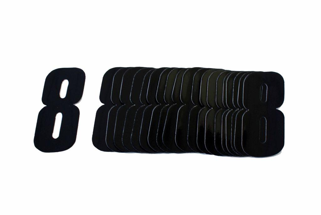 8 BLACK 4.5inc 11cm PK/20