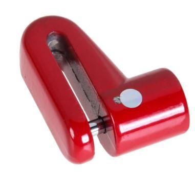 MOTORCYCLE ANTI-THEFT BRAKE ROTOR DISC LOCK SMALL RED