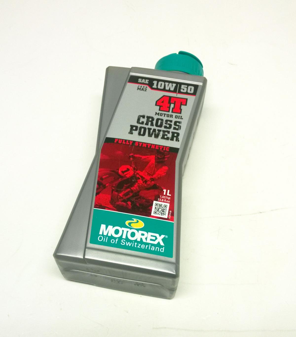 OIL CROSSPOWER 4T 10/50W 1LT, MOTOREX 7300012, BOX = 10