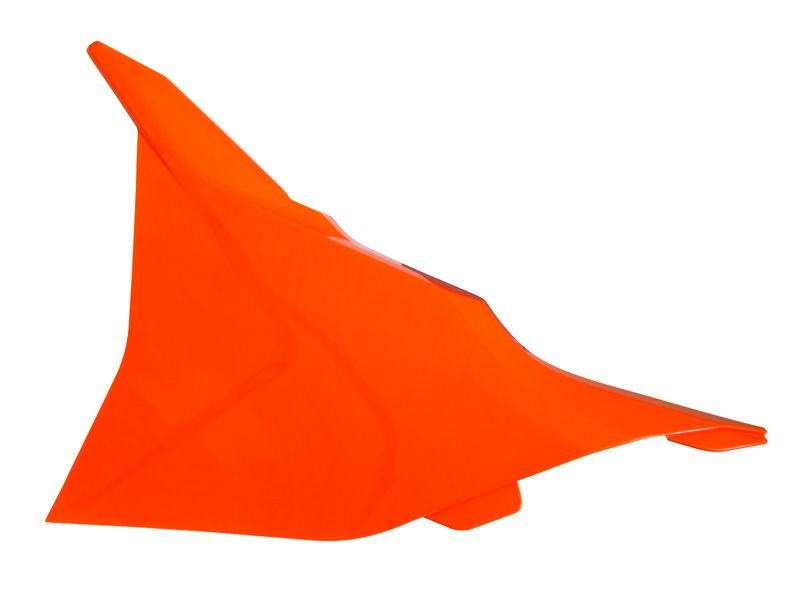 LEFT AIR BOX COVER 2023-2025 SX/SX-F KTM ORANGE, RTECH R-FIKTMARSX23