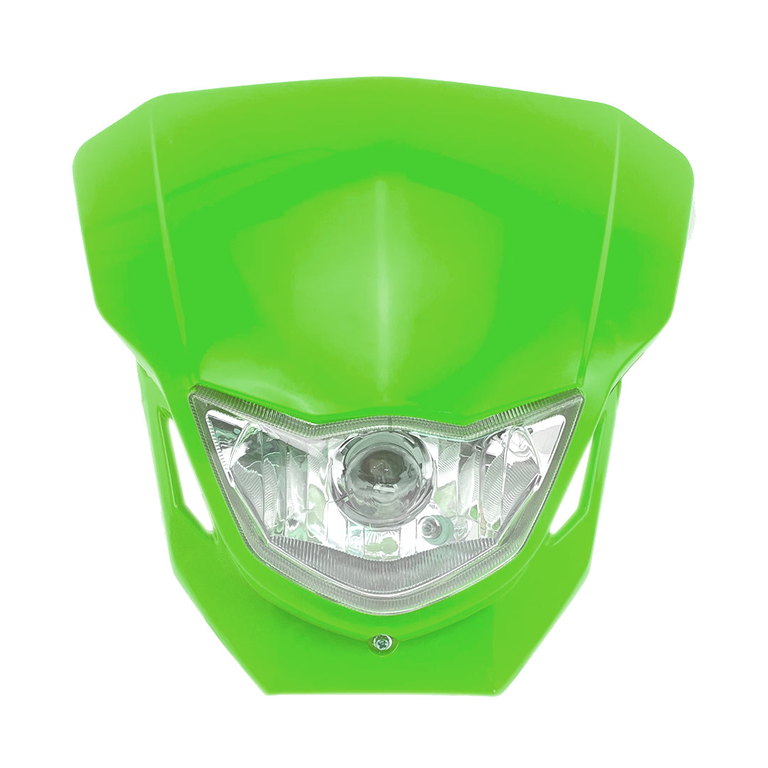 HEADLIGHT UNIVERSAL DIRT HX HL021 GREEN