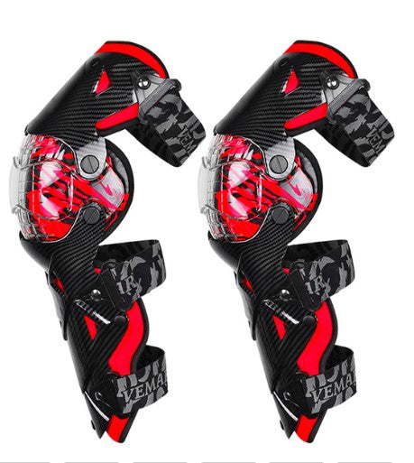 KNEE SAFETY GUARD PROTECTION PADS HINGED – RED