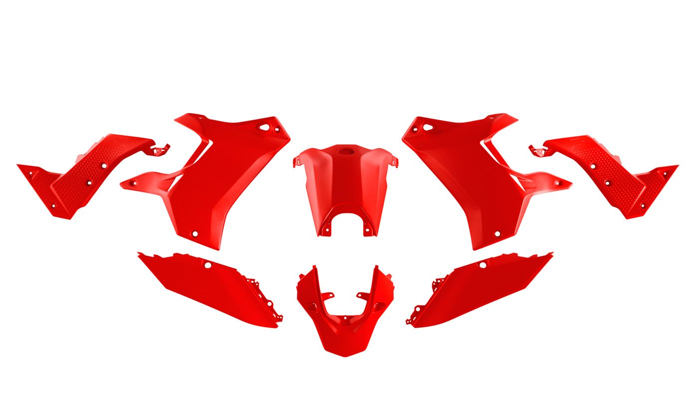 PLASTIC KIT YAMAHA T7 19-24, RED, RTECH R-KITT70-RS0-024
