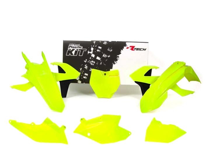 PLASTIC KIT/6 16-18 KTM SX/SXF, RTECH R-KITKTM-GF0-516, NEON YELLOW