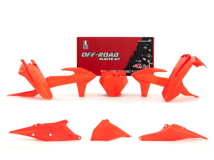 PLASTIC KIT/6 2019-22 KTM SX/SXF, NEON ORANGE, RTECH R-KITKTM-AN0-599