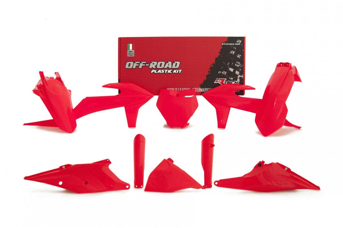 PLASTIC KIT/7 2019-22 KTM SX/SXF DUCATI RED, RTECH R-KITKTM-RD0-599