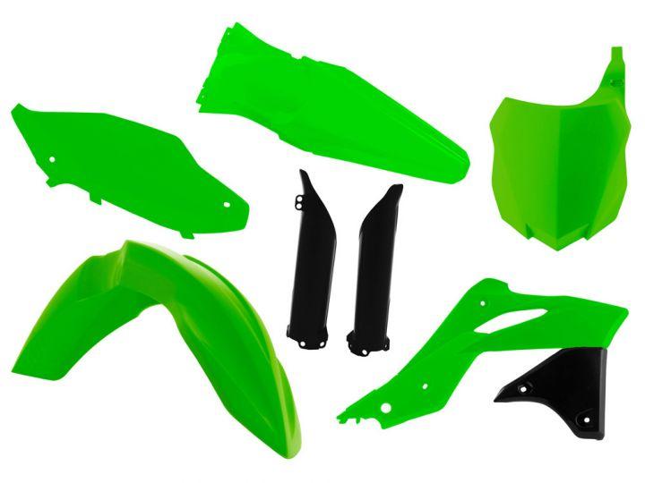 PLASTIC KIT 13-16 KX250F USA, NEON GREEN USA STYLE, RTECH R-KITKXF-VF0-516