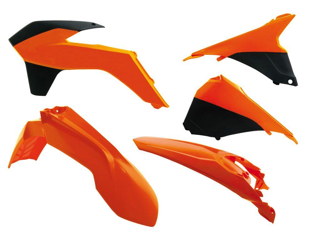 PLASTIC KIT KTM EXC 14-16, RTECH OEM R-KITKTM-OEM-415, VENTED FRONT FENDER, OEM 2014