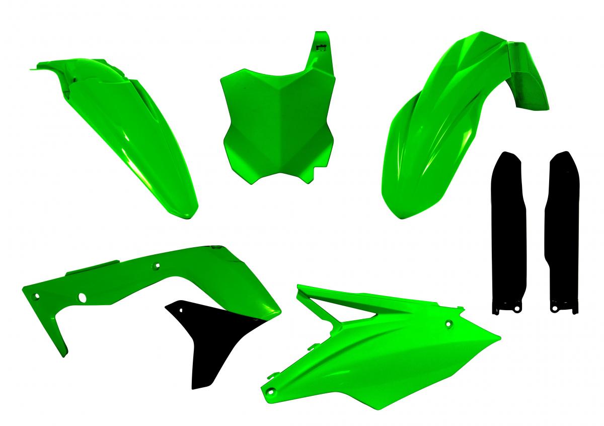 PLASTIC KIT/6 16-18 KX450F N/GREEN, RTECH R-KITKXF-VF0-517