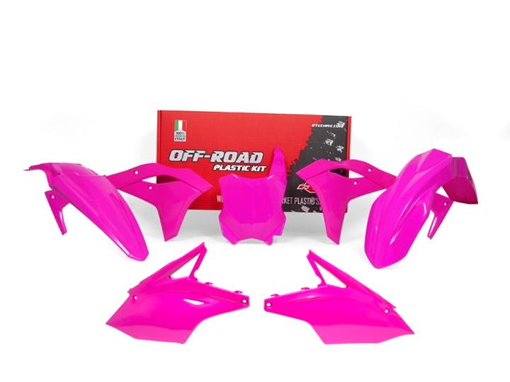 PLASTIC KIT/5 17-19 KX250F, N/PINK RTECH R-KITKXF-FU0-519