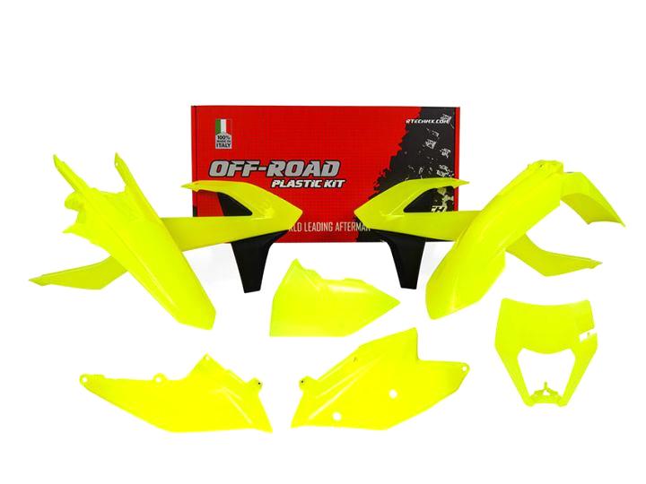 PLASTIC KIT/6 17-19 EXC/EXC-F, NEON YELLOW ENDURO KIT, R-KITKTM-GF0-517