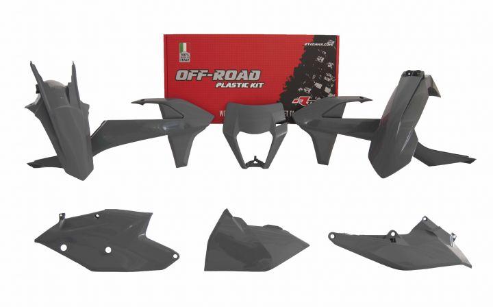 PLASTIC KIT/5 17-19 EXC/EXCF QUANTUM GREY, RTECH R-KITKTM-GR0-517