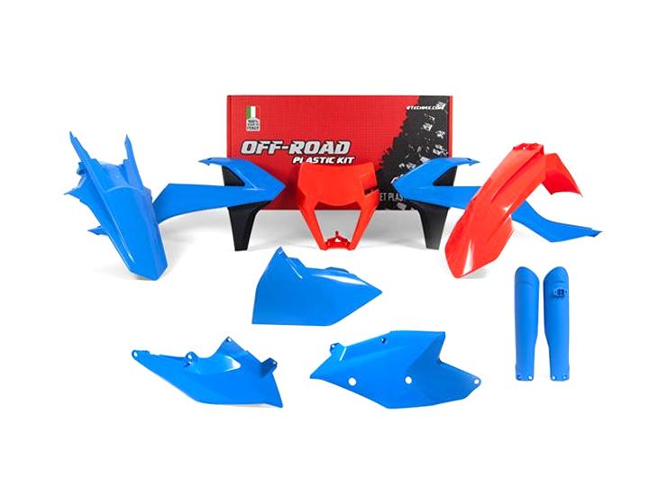 PLASTIC KIT/7 17-19 EXC/EXC-F, LIGHT BLUE ENDURO KIT LTD ED. TLD 2017, RTECH R-KITKTM-CL0-528