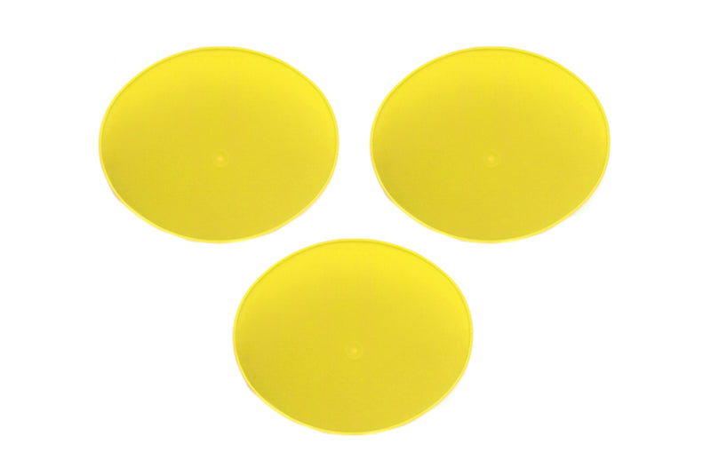 CEMOTO OVAL PLATE YELLOW PACK-3, C.2052, FM2052 YELLOW