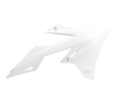 RADIATOR SCOOPS 18-25 RM-Z450, 2019-25 RM-Z250, RTECH WHITE R-CVRMZBN0018