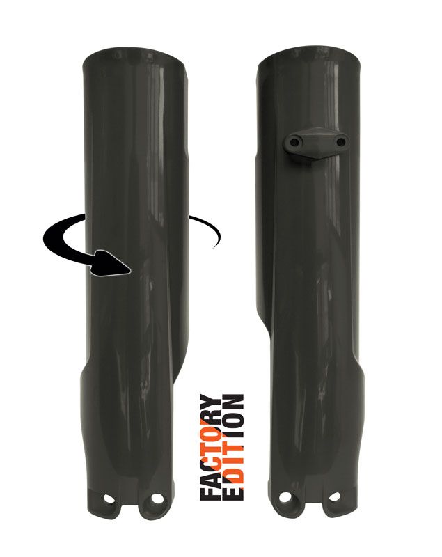 FACTORY FULL WRAP FORK GUARDS 2023/2024 KTM SX/SX-F, HUSKY FC/TC, BLACK, RTECH R-PSKTMNR0093
