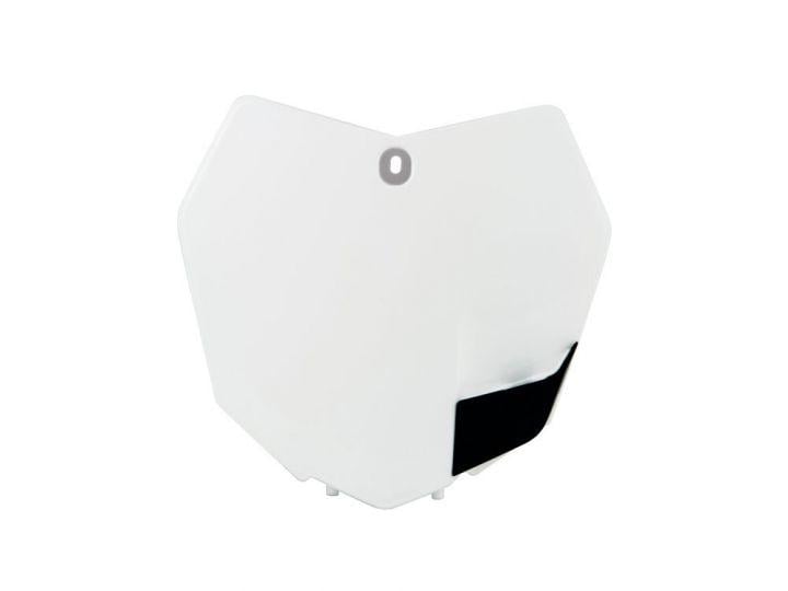 FRONT PLATE 2013-15 KTM SX/SXF, WHITE RTECH R-TBKTMBN0013