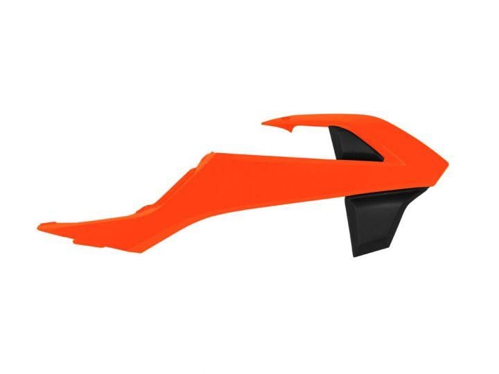 RADIATOR SCOOPS ORANGE 16-23 KTM65, RTECH R-CVKTMARNR1665, OEM 2016 & 2018