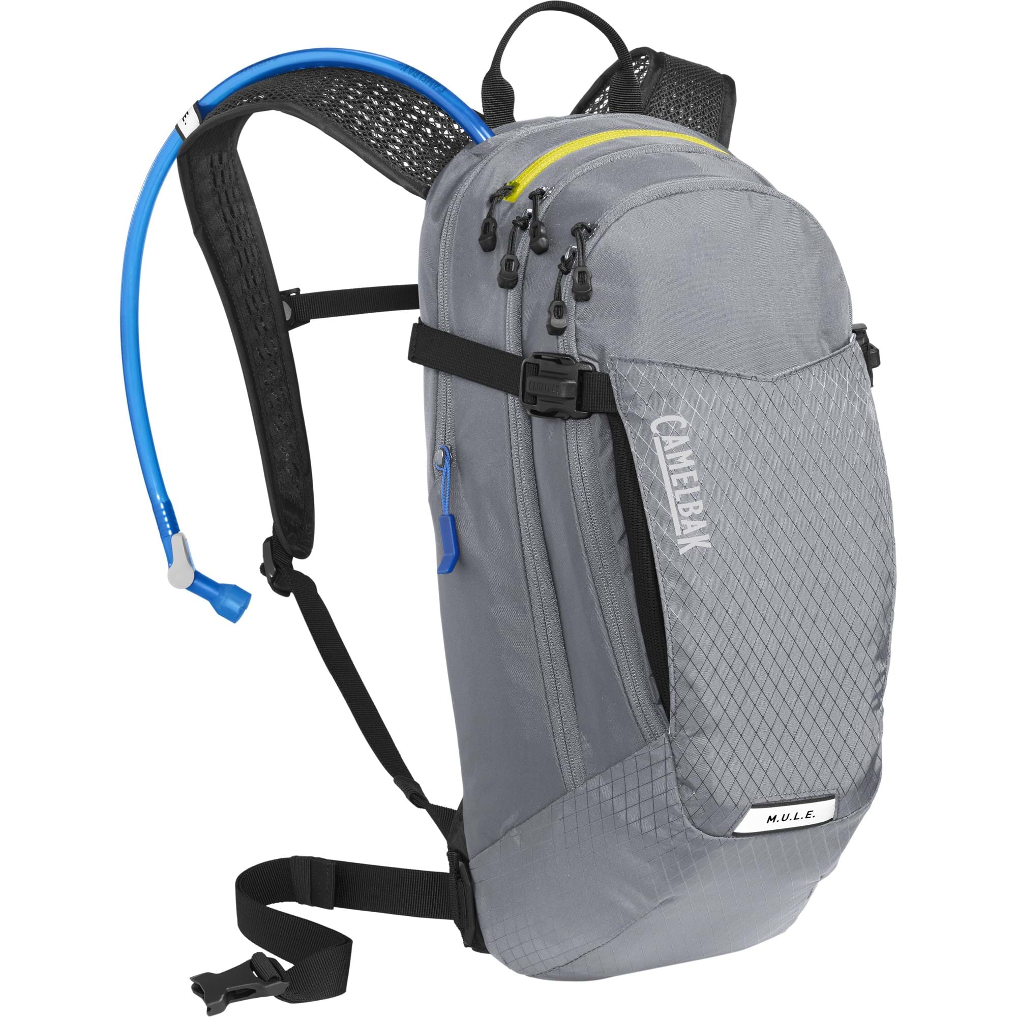 CAMELBAK M.U.L.E. HYDRATION PACK 12L WITH 3L RESERVOIR 2023: GUNMETAL/LIME CBMULE