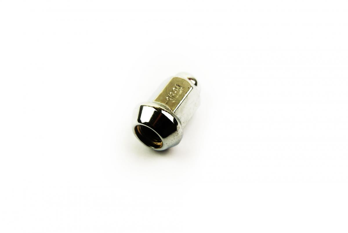 LUG NUT 3/8 BEVELED CHROME, LUG3CA