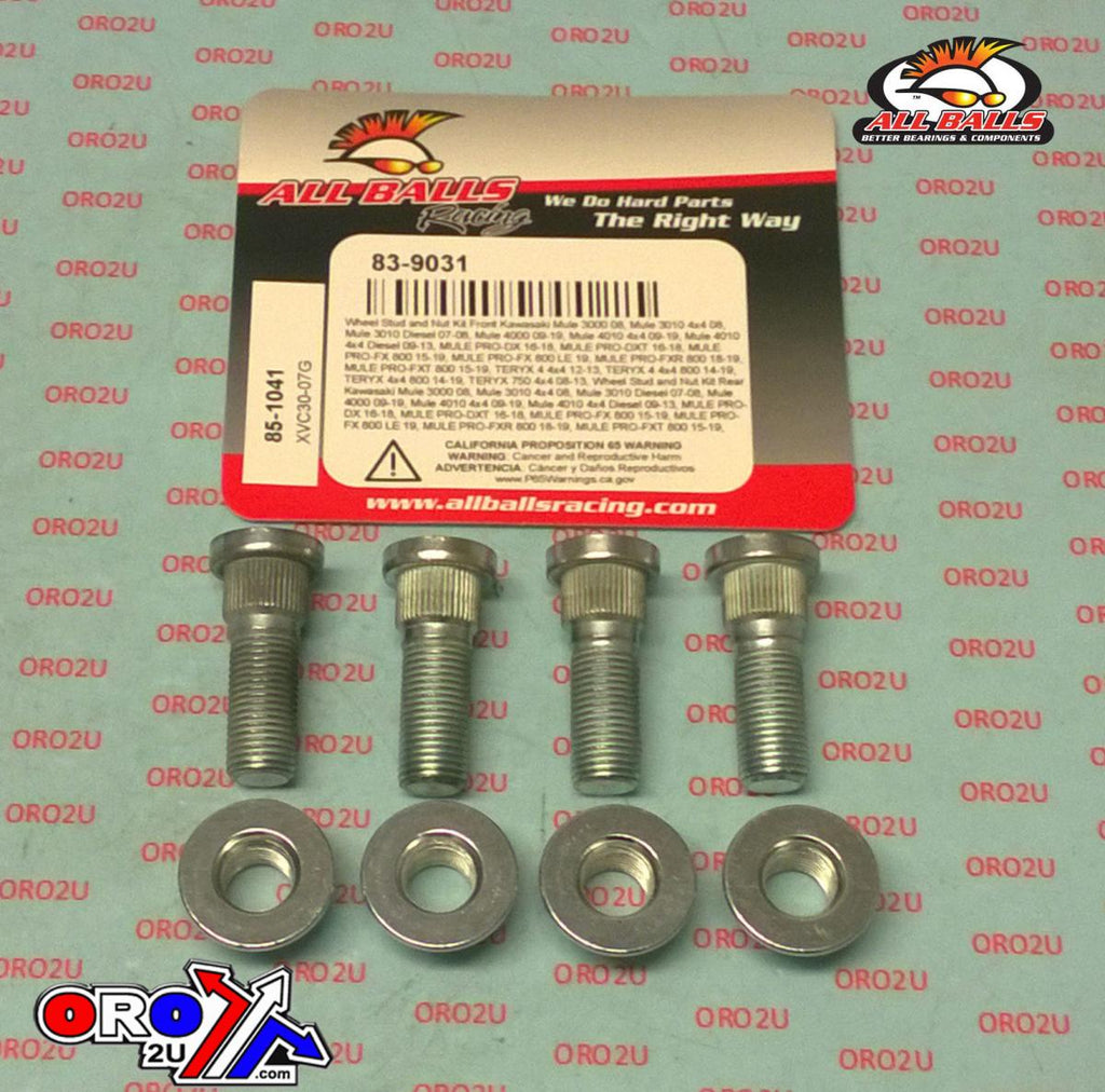 Wheel Stud and Nut Kit, ALLBALLS 85-1041